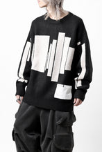 画像をギャラリービューアに読み込む, A.F ARTEFACT GEO PATTERN KNIT TOPS (BLACK x BEIGE)