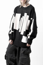 画像をギャラリービューアに読み込む, A.F ARTEFACT GEO PATTERN KNIT TOPS (BLACK x BEIGE)