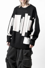 画像をギャラリービューアに読み込む, A.F ARTEFACT GEO PATTERN KNIT TOPS (BLACK x BEIGE)
