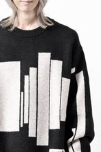 画像をギャラリービューアに読み込む, A.F ARTEFACT GEO PATTERN KNIT TOPS (BLACK x BEIGE)