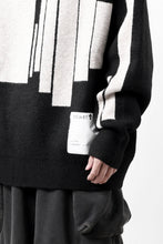 画像をギャラリービューアに読み込む, A.F ARTEFACT GEO PATTERN KNIT TOPS (BLACK x BEIGE)