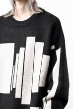 画像をギャラリービューアに読み込む, A.F ARTEFACT GEO PATTERN KNIT TOPS (BLACK x BEIGE)