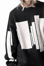 画像をギャラリービューアに読み込む, A.F ARTEFACT GEO PATTERN KNIT TOPS (BLACK x BEIGE)