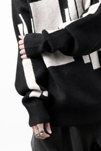 画像をギャラリービューアに読み込む, A.F ARTEFACT GEO PATTERN KNIT TOPS (BLACK x BEIGE)