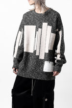 画像をギャラリービューアに読み込む, A.F ARTEFACT GEO PATTERN KNIT TOPS (GREY x BEIGE)