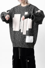 画像をギャラリービューアに読み込む, A.F ARTEFACT GEO PATTERN KNIT TOPS (GREY x BEIGE)