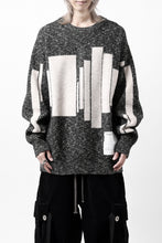 画像をギャラリービューアに読み込む, A.F ARTEFACT GEO PATTERN KNIT TOPS (GREY x BEIGE)