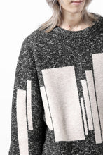 画像をギャラリービューアに読み込む, A.F ARTEFACT GEO PATTERN KNIT TOPS (GREY x BEIGE)