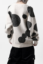 画像をギャラリービューアに読み込む, A.F ARTEFACT POLKA PATTERN KNIT TOPS (BEIGE x GREY)