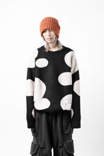 画像をギャラリービューアに読み込む, A.F ARTEFACT POLKA PATTERN KNIT TOPS (BLACK x BEIGE)