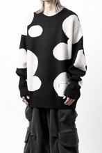 画像をギャラリービューアに読み込む, A.F ARTEFACT POLKA PATTERN KNIT TOPS (BLACK x BEIGE)