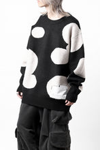 画像をギャラリービューアに読み込む, A.F ARTEFACT POLKA PATTERN KNIT TOPS (BLACK x BEIGE)