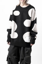 画像をギャラリービューアに読み込む, A.F ARTEFACT POLKA PATTERN KNIT TOPS (BLACK x BEIGE)