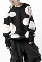画像をギャラリービューアに読み込む, A.F ARTEFACT POLKA PATTERN KNIT TOPS (BLACK x BEIGE)