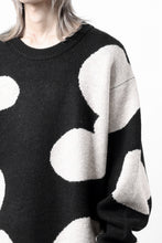 画像をギャラリービューアに読み込む, A.F ARTEFACT POLKA PATTERN KNIT TOPS (BLACK x BEIGE)