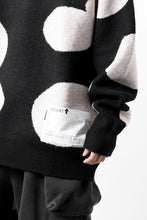 画像をギャラリービューアに読み込む, A.F ARTEFACT POLKA PATTERN KNIT TOPS (BLACK x BEIGE)