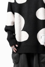 画像をギャラリービューアに読み込む, A.F ARTEFACT POLKA PATTERN KNIT TOPS (BLACK x BEIGE)