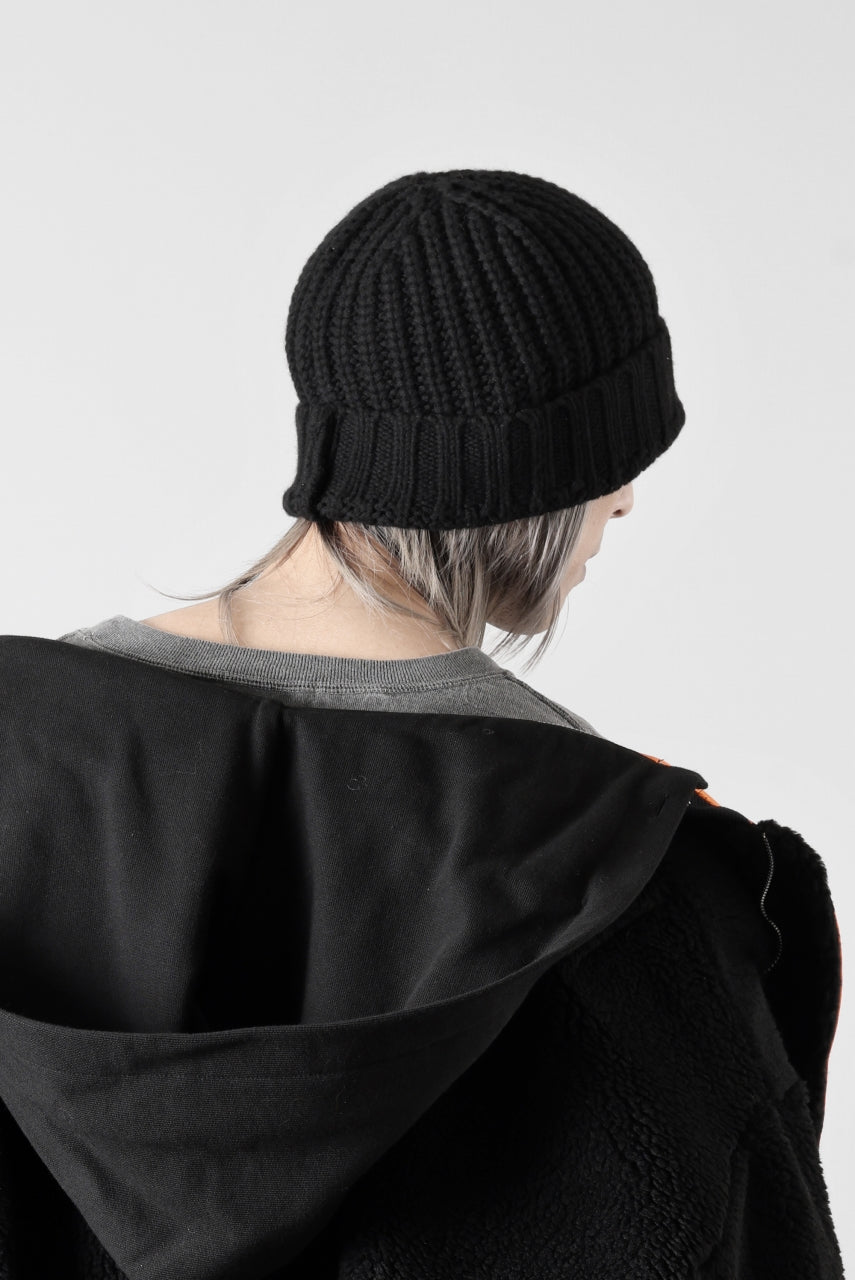 画像をギャラリービューアに読み込む, A.F ARTEFACT WOOL RIB KNIT CAP (BLACK)