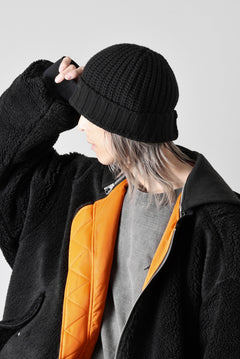 画像をギャラリービューアに読み込む, A.F ARTEFACT WOOL RIB KNIT CAP (BLACK)