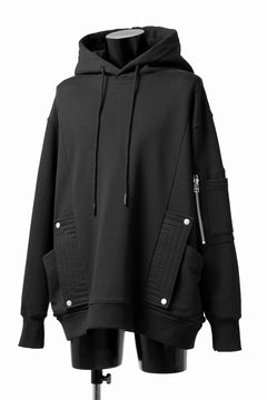 画像をギャラリービューアに読み込む, A.F ARTEFACT FLAP-DETAIL SWEAT HOODIE (BLACK)