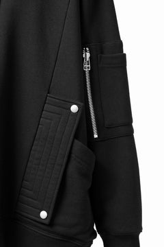 画像をギャラリービューアに読み込む, A.F ARTEFACT FLAP-DETAIL SWEAT HOODIE (BLACK)