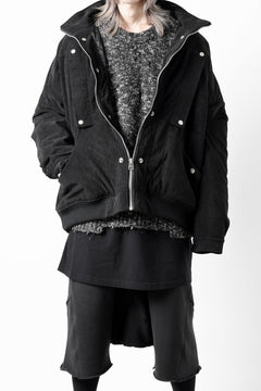 画像をギャラリービューアに読み込む, A.F ARTEFACT COVERALL BLOUSON / CORDUROY & QUILTING PADDED (BLACK)
