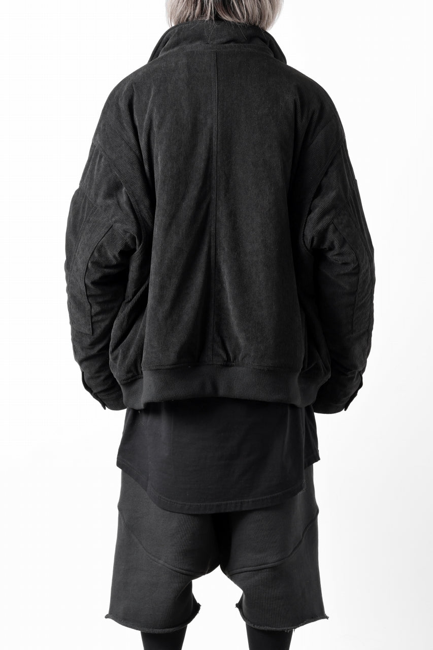 画像をギャラリービューアに読み込む, A.F ARTEFACT COVERALL BLOUSON / CORDUROY & QUILTING PADDED (BLACK)