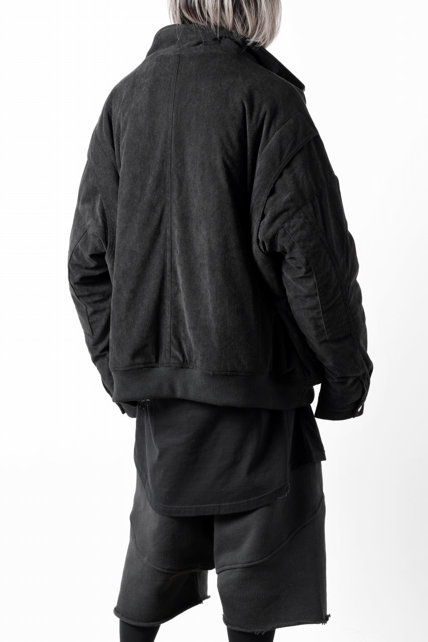 画像をギャラリービューアに読み込む, A.F ARTEFACT COVERALL BLOUSON / CORDUROY & QUILTING PADDED (BLACK)