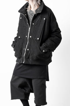 画像をギャラリービューアに読み込む, A.F ARTEFACT COVERALL BLOUSON / CORDUROY & QUILTING PADDED (BLACK)