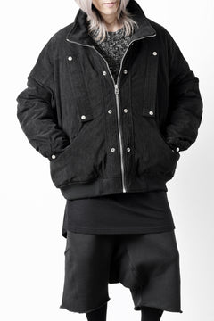 画像をギャラリービューアに読み込む, A.F ARTEFACT COVERALL BLOUSON / CORDUROY & QUILTING PADDED (BLACK)