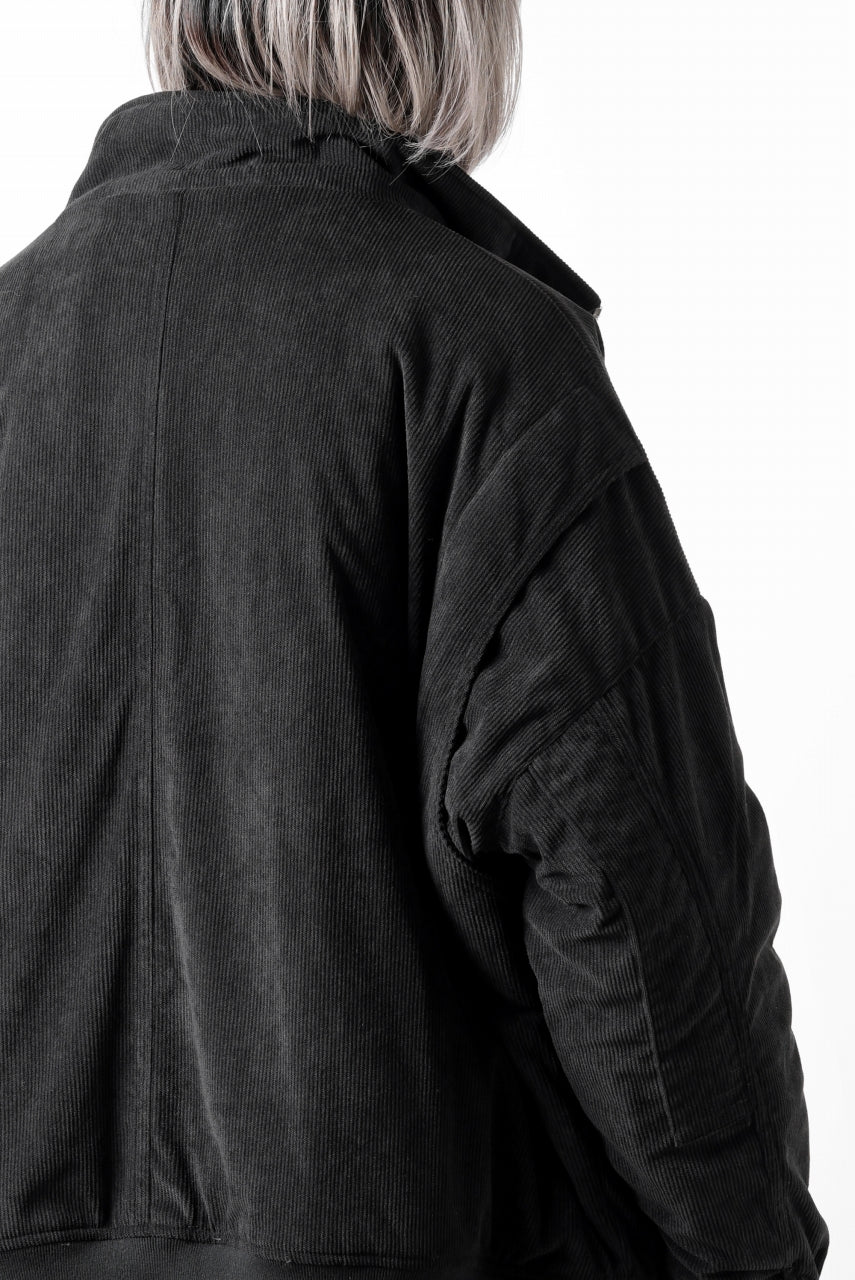画像をギャラリービューアに読み込む, A.F ARTEFACT COVERALL BLOUSON / CORDUROY & QUILTING PADDED (BLACK)