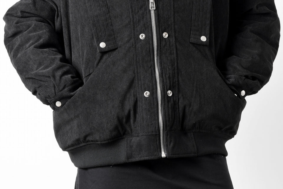 画像をギャラリービューアに読み込む, A.F ARTEFACT COVERALL BLOUSON / CORDUROY & QUILTING PADDED (BLACK)