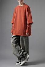 画像をギャラリービューアに読み込む, A.F ARTEFACT LAYERED SLEEVE TOP / COPE KNIT JERSEY (ORANGE)