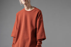 画像をギャラリービューアに読み込む, A.F ARTEFACT LAYERED SLEEVE TOP / COPE KNIT JERSEY (ORANGE)