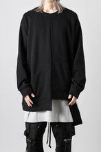 画像をギャラリービューアに読み込む, A.F ARTEFACT ASYMMETRY LOOP HEM TOP / COPE KNIT JERSEY (BLACK)