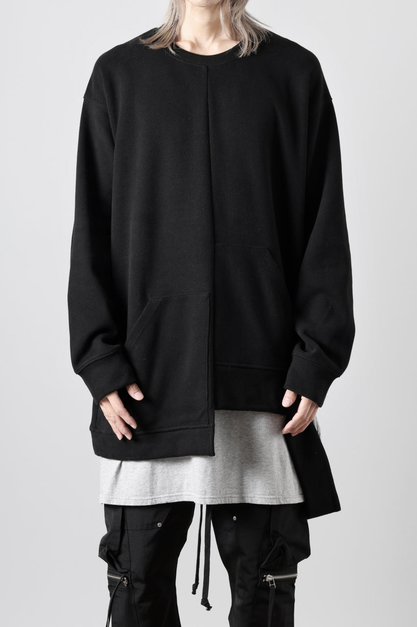 画像をギャラリービューアに読み込む, A.F ARTEFACT ASYMMETRY LOOP HEM TOP / COPE KNIT JERSEY (BLACK)