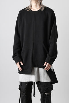 画像をギャラリービューアに読み込む, A.F ARTEFACT ASYMMETRY LOOP HEM TOP / COPE KNIT JERSEY (BLACK)