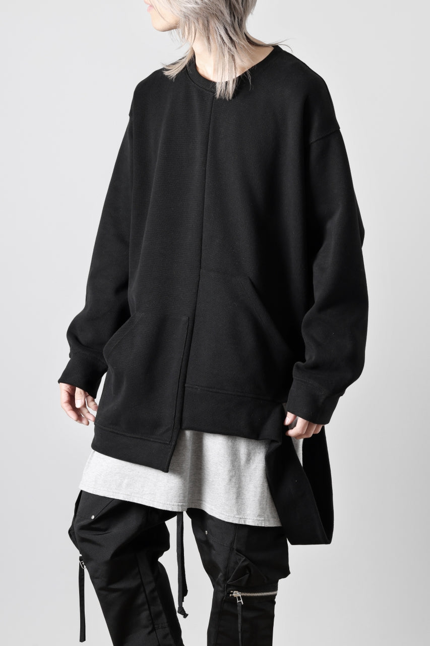 画像をギャラリービューアに読み込む, A.F ARTEFACT ASYMMETRY LOOP HEM TOP / COPE KNIT JERSEY (BLACK)