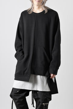 画像をギャラリービューアに読み込む, A.F ARTEFACT ASYMMETRY LOOP HEM TOP / COPE KNIT JERSEY (BLACK)