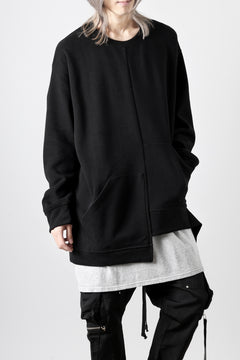 画像をギャラリービューアに読み込む, A.F ARTEFACT ASYMMETRY LOOP HEM TOP / COPE KNIT JERSEY (BLACK)
