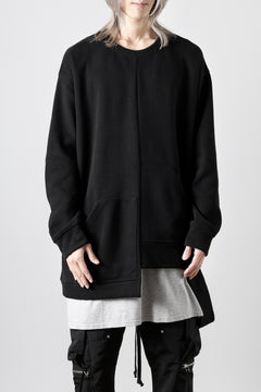 画像をギャラリービューアに読み込む, A.F ARTEFACT ASYMMETRY LOOP HEM TOP / COPE KNIT JERSEY (BLACK)