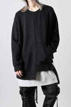 画像をギャラリービューアに読み込む, A.F ARTEFACT ASYMMETRY LOOP HEM TOP / COPE KNIT JERSEY (BLACK)