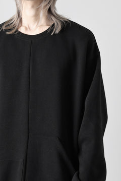 画像をギャラリービューアに読み込む, A.F ARTEFACT ASYMMETRY LOOP HEM TOP / COPE KNIT JERSEY (BLACK)