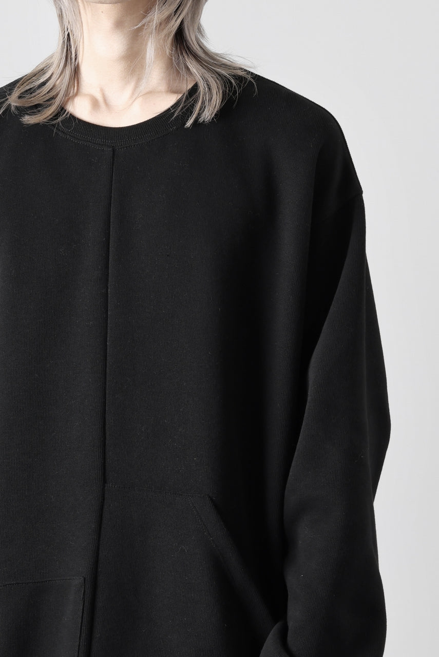 画像をギャラリービューアに読み込む, A.F ARTEFACT ASYMMETRY LOOP HEM TOP / COPE KNIT JERSEY (BLACK)