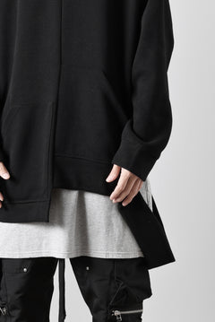 画像をギャラリービューアに読み込む, A.F ARTEFACT ASYMMETRY LOOP HEM TOP / COPE KNIT JERSEY (BLACK)