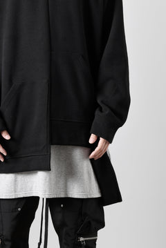 画像をギャラリービューアに読み込む, A.F ARTEFACT ASYMMETRY LOOP HEM TOP / COPE KNIT JERSEY (BLACK)
