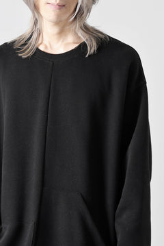 画像をギャラリービューアに読み込む, A.F ARTEFACT ASYMMETRY LOOP HEM TOP / COPE KNIT JERSEY (BLACK)
