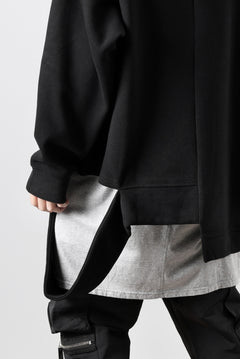 画像をギャラリービューアに読み込む, A.F ARTEFACT ASYMMETRY LOOP HEM TOP / COPE KNIT JERSEY (BLACK)