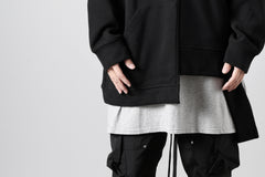 画像をギャラリービューアに読み込む, A.F ARTEFACT ASYMMETRY LOOP HEM TOP / COPE KNIT JERSEY (BLACK)