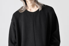 画像をギャラリービューアに読み込む, A.F ARTEFACT ASYMMETRY LOOP HEM TOP / COPE KNIT JERSEY (BLACK)